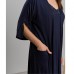 Сорочка з халатом жіноча синя Nicoletta 10863