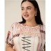 Туніка жіноча кремова з малюнком 19128