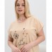 Туніка жіноча бежева Квітка 19445