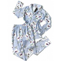 Піжама жіноча сорочка та штани квіти 12538