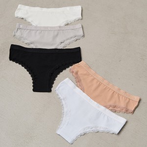 Труси жіночі американки однотонні 19759 - 5 шт
