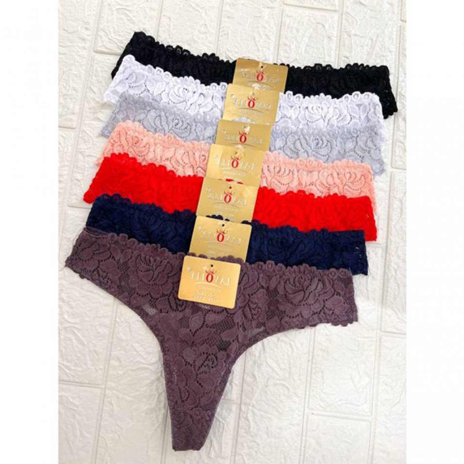 Труси жіночі стрінги мереживні Lavolle 10562 - 7 шт Труси жіночі стрінги мереживні Lavolle 10562 - 7 шт