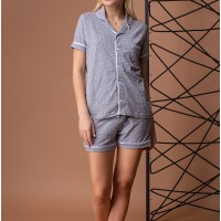 Женская пижама шорты и рубашка 3810