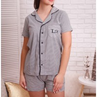Женская пижама шорты и рубашка 3836